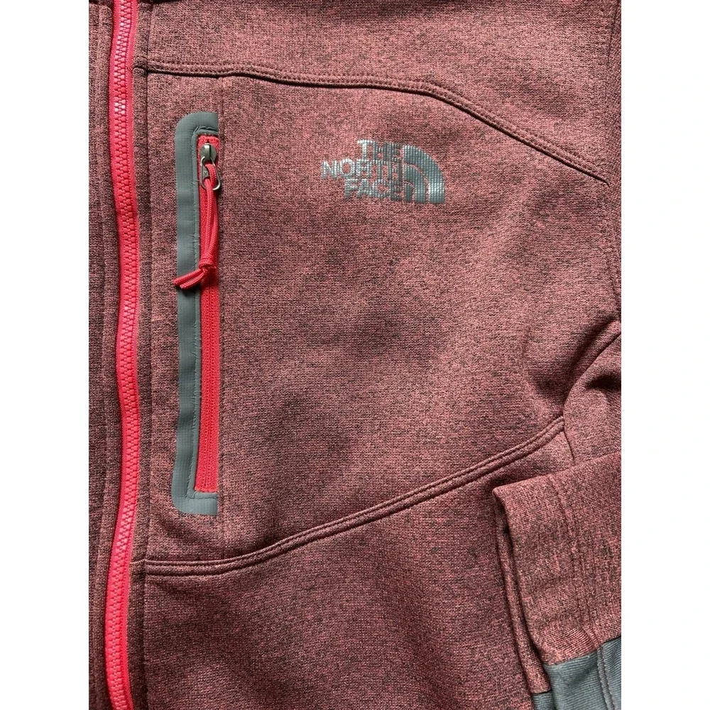 The North Face Canyonlands Full Zip Hoodie Men's M Burgundy Heather Fleece